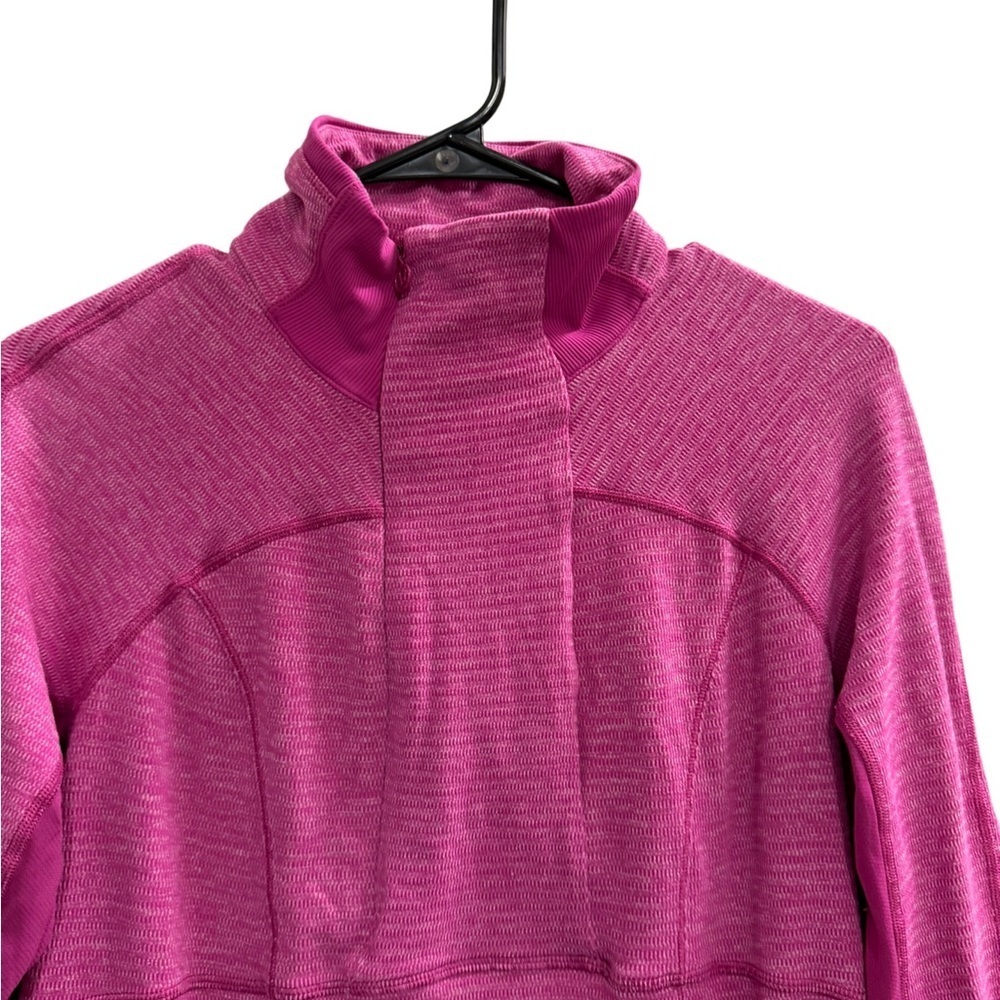 LULULEMON Base Runner 1/2 Zip Raspberry Pink Size 10 - Picture 7 of 16